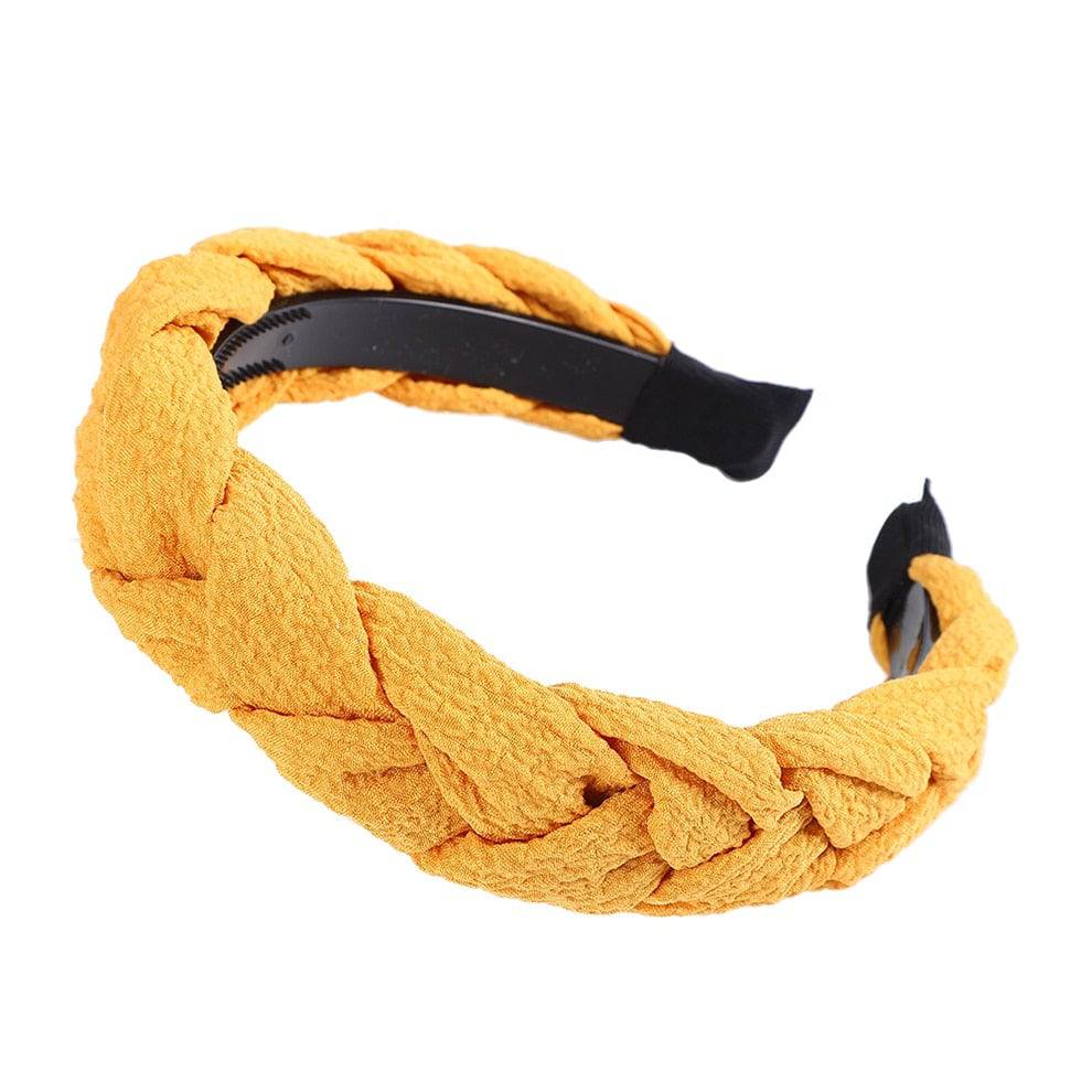 MOLANS Wide Shiny Weaving Hairbands - Fashion Hair Bands - Quid Mart