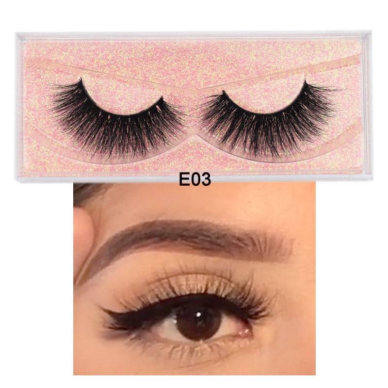 Visofree Mink Eyelashes 100% Cruelty free Handmade 3D Mink Lashes Full Strip Lashes Soft False Eyelashes Makeup  Lashes E11 - Quid Mart