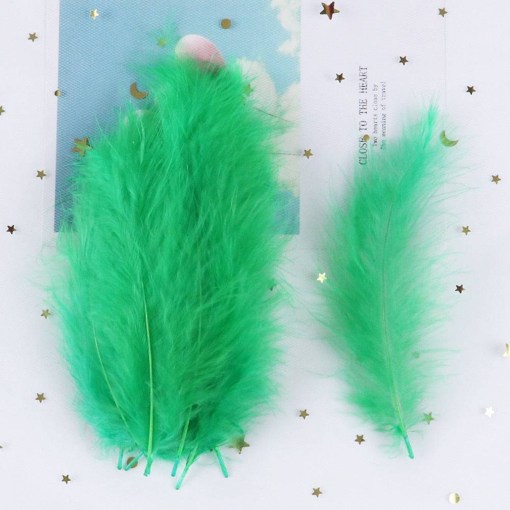 Fluffy Marabou Turkey Feather For Crafts 10-15cm Natural Plumas Jewelry Making Wedding Party Decorative Dream Catcher Feathers - Quid Mart