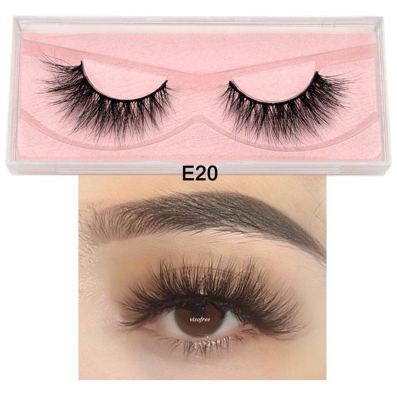 Visofree Mink Eyelashes 100% Cruelty free Handmade 3D Mink Lashes Full Strip Lashes Soft False Eyelashes Makeup  Lashes E11 - Quid Mart