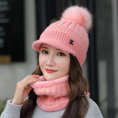 Women's Winter Knitted Z Letter Beanie Hat - Thick, Warm, and Stylish - Quid Mart