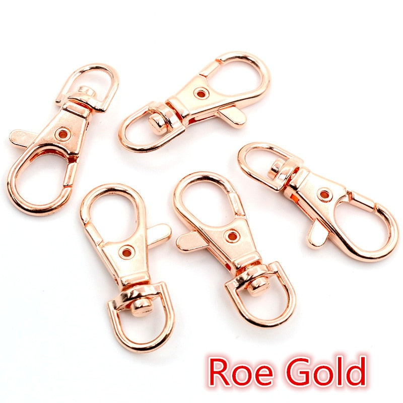 10pcs/lot 32mm 36mm 38mm Bronze Rhodium Gold Silver Plated Jewelry Findings,Lobster Clasp Hooks for Necklace&amp;Bracelet Chain DIY - Quid Mart