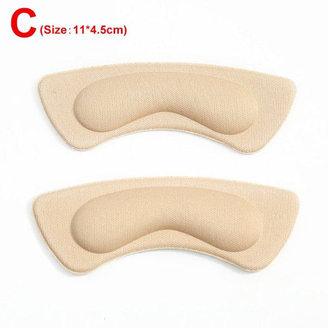 2pcs Insoles Patch Heel Pads for Sport Shoes Adjustable Size Antiwear Feet Pad Cushion Insert Insole Heel Protector Back Sticker - Quid Mart