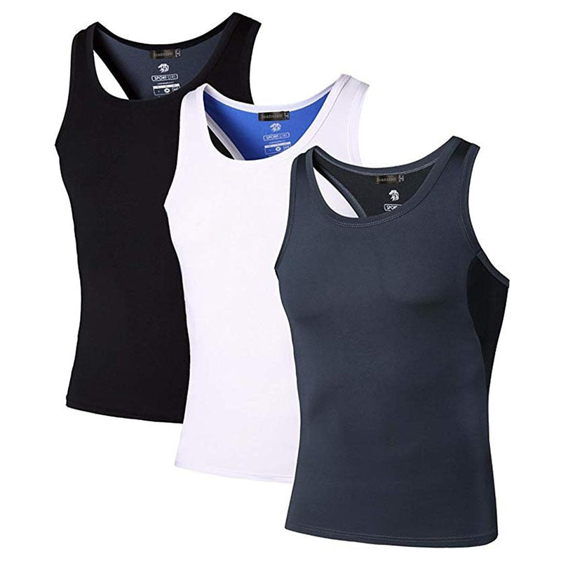 Jeansian 3-Pack Men's Sport Tank Tops for Running and Fitness - Quid Mart