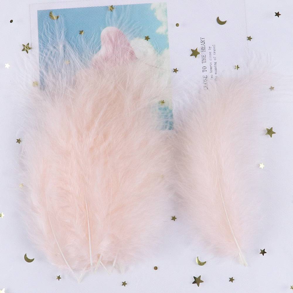 Fluffy Marabou Turkey Feather For Crafts 10-15cm Natural Plumas Jewelry Making Wedding Party Decorative Dream Catcher Feathers - Quid Mart