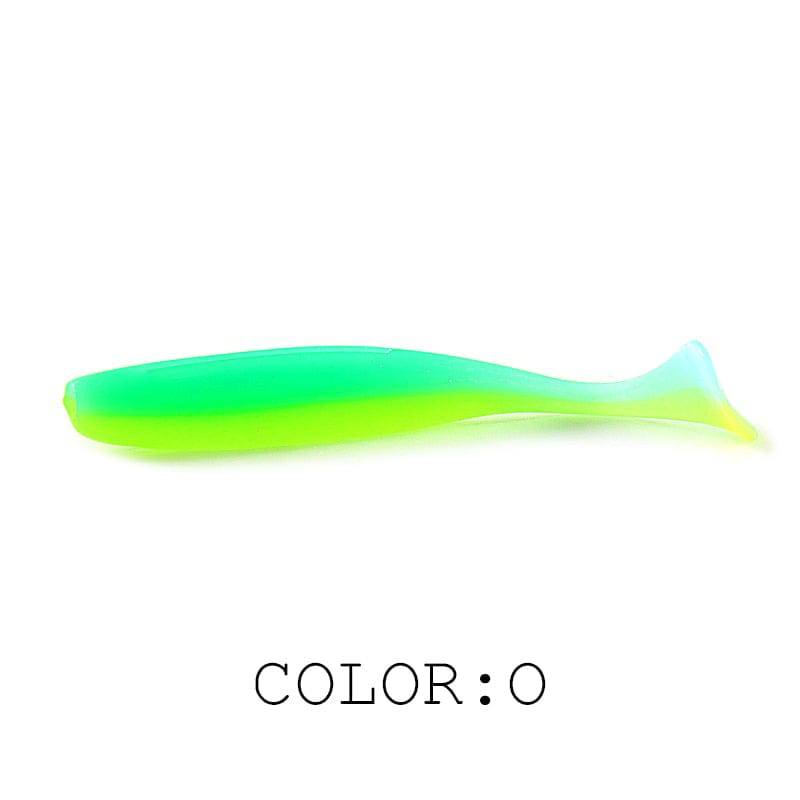 Supercontinent  Soft Lures 50mm 75mm 100mm  Baits Fishing Lure Leurre Shad Double Color Silicone Bait T Tail Wobblers - Quid Mart