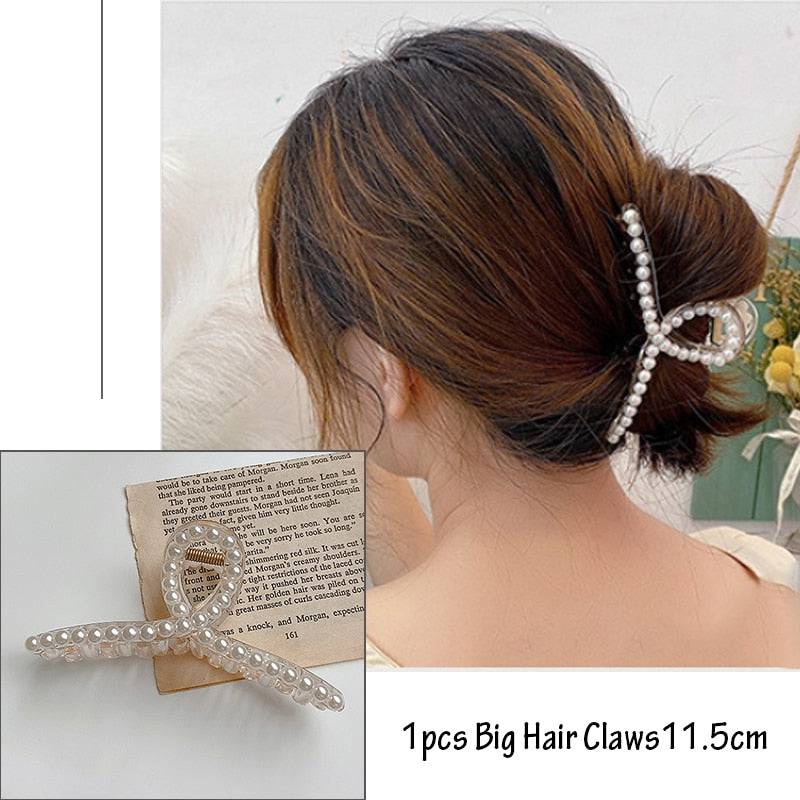 Metal Hair Claw - Women's Elegant Geometric Hairpin - Quid Mart