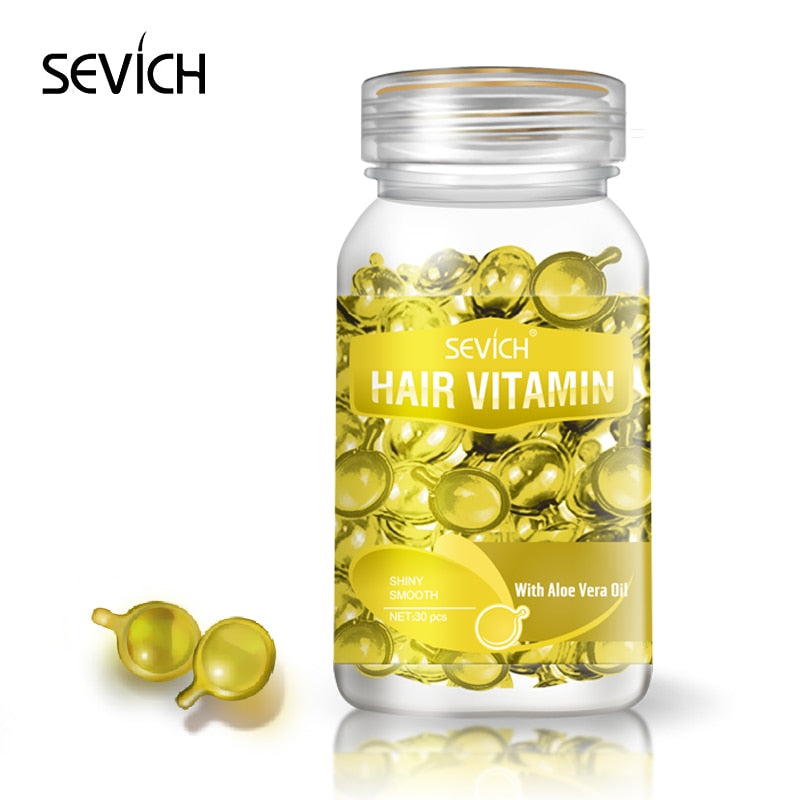 Sevich Smooth Silky Hair Vitamin Capsule Keratin Complex Oil Hair Care Repair Damaged Hair Serum Anti-Loss Moroccan Hair Oil - Quid Mart
