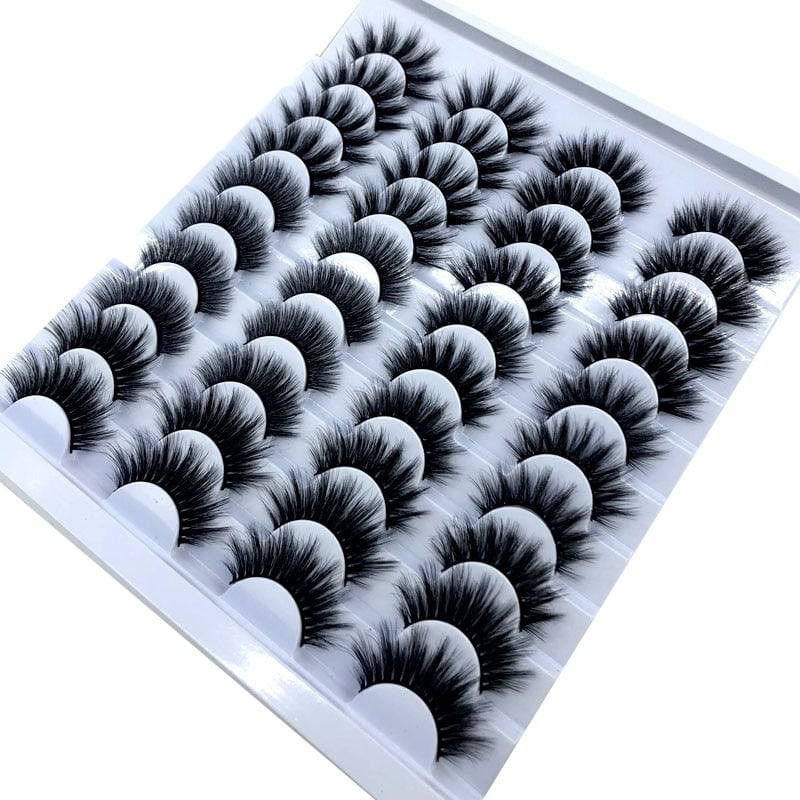 NEW 2-20 pairs 8-25mm fake Eyelashes 100% Mink Eyelashes Mink Lashes Natural Dramatic Volume Eyelashes Extension False Eyelashes - Quid Mart
