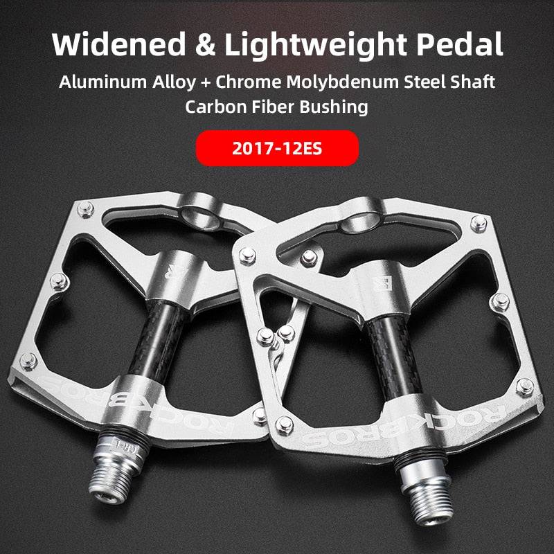 ROCKBROS Mountain Bike Bicycle Pedals Cycling Ultralight Aluminium Alloy 4 Bearings MTB Pedals Bicicleta Bike Pedals Flat BMX - Quid Mart