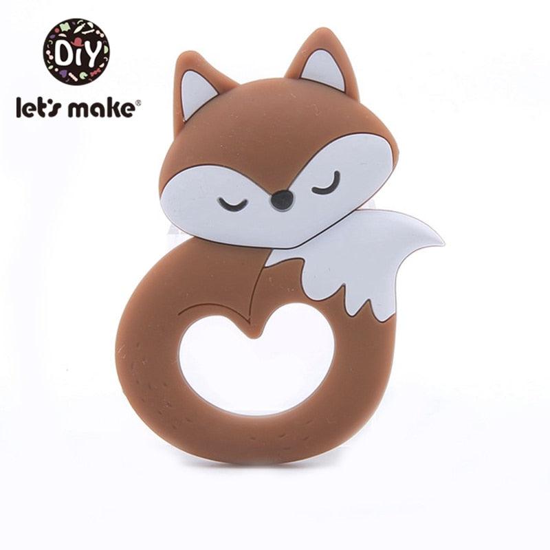 Silicone Teether - Cartoon Animals - Food Grade - DIY Teething Toy - Quid Mart