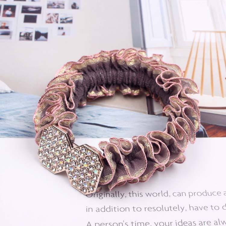 Korean Elegant Flower Scrunchies - Hair Accessories for Women - Quid Mart