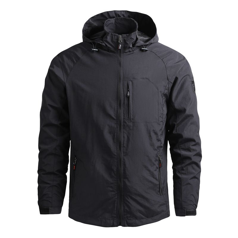 Outdoor Hiking Men's Waterproof Hooded Jacket 2023 New Casual Coat 5XL - Quid Mart