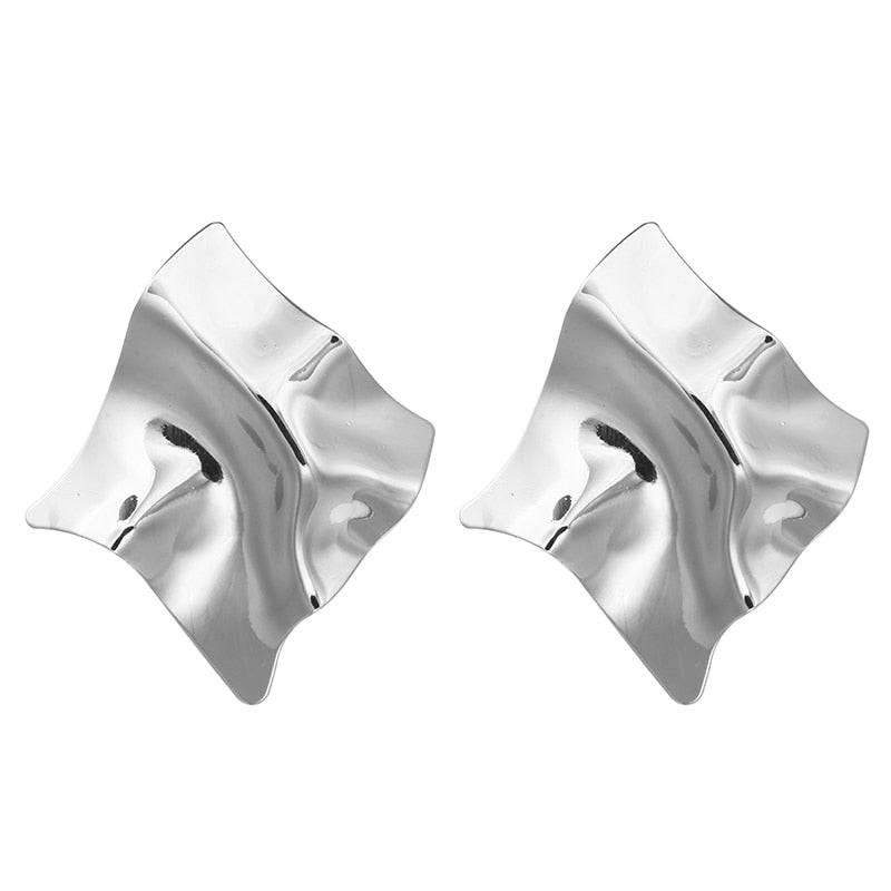 2023 Trendy Women's Large Geometric Metal Earrings - Quid Mart
