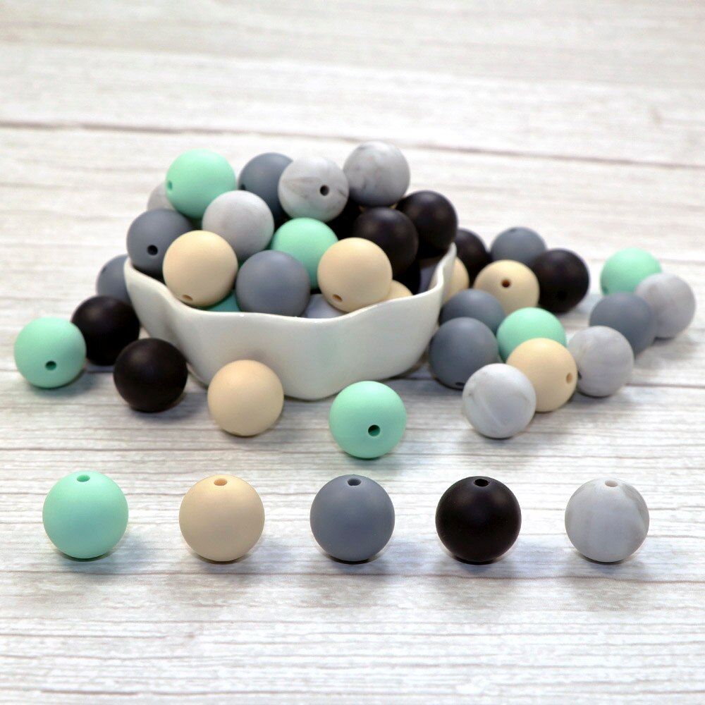 Round Silicone Beads - Safe, Soft, and Durable for Baby Teething - Quid Mart