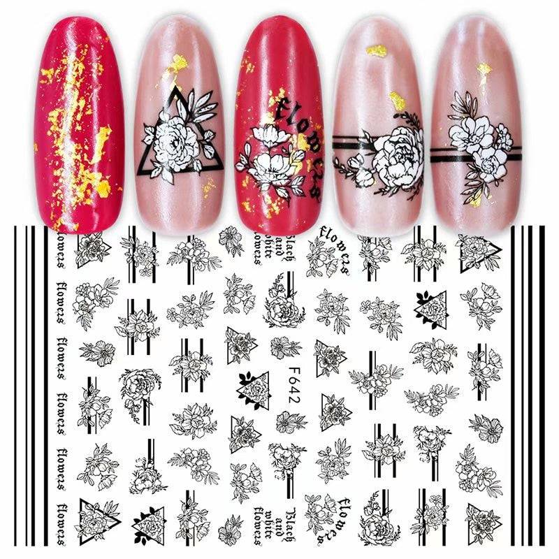 3D Valentine Sticker for Nails Cute Cartoon Lover Sliders for Nail Gang Girl DIY Design Decals Manicure Nail Art Decor GLF106 - Quid Mart