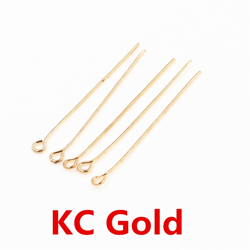 200pcs/bag 16 20 25 30 35 40 45 50mm Eye Head Pins Classic 7 colors Plated Eye Pins For Jewelry Findings Making DIY Supplies - Quid Mart