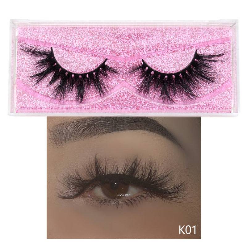 Visofree Mink Lashes 3D Mink Eyelashes 100% Cruelty free Lashes Handmade Reusable Natural Eyelashes Popular False Lashes Makeup - Quid Mart