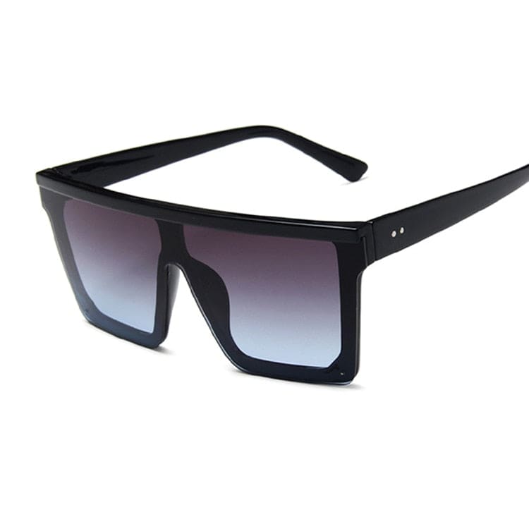Fashionable Retro Square Sunglasses: Big Frame, Black, Brand Vintage for Women - Quid Mart