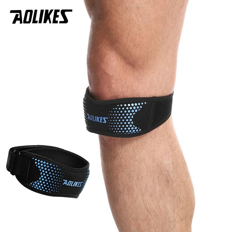 AOLIKES 1PCS Adjustable Knee Pad Knee Pain Relief Patella Stabilizer Brace Support for Hiking Soccer Basketball Running  Sport - Quid Mart