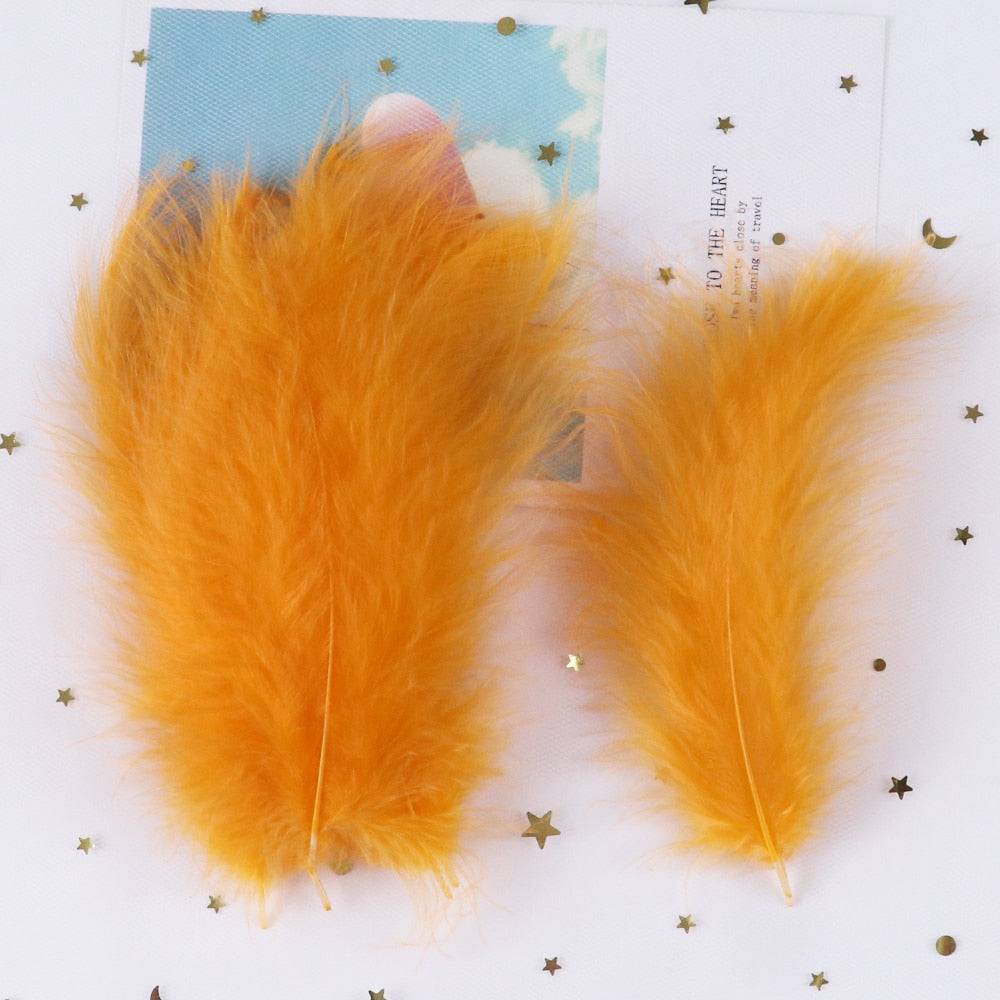 Fluffy Marabou Turkey Feather For Crafts 10-15cm Natural Plumas Jewelry Making Wedding Party Decorative Dream Catcher Feathers - Quid Mart