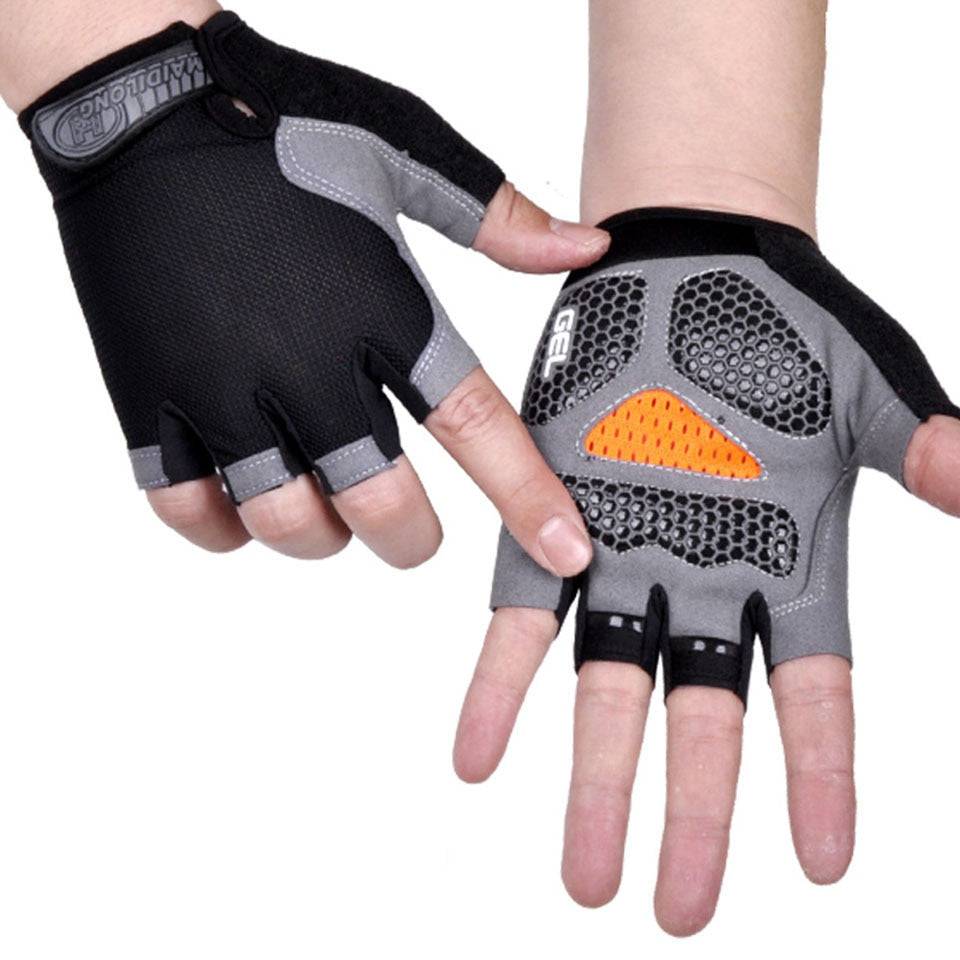 HOT Cycling Anti-slip Anti-sweat Men Women Half Finger Gloves Breathable Anti-shock Sports Gloves Bike Bicycle Glove - Quid Mart