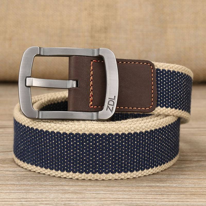 MEDYLA Canvas Belts for Men - Metal Buckle Pins, Military Tactical, Fashionable - Quid Mart