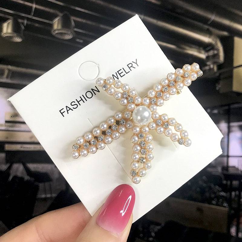 New Fashion 3/4pcs Set Pearl Hair Clip For Women Korean Hairpin Geometric Crystal Hair Barrettes Girl Hair Accessories Hairgrip - Quid Mart