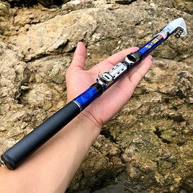 Portable High Carbon 3.0/2.7/2.4/2.1/1.8/1.5M Fishing Rod Spinning Telescopic Spinning Rod Ultralight Rock Fishing Rod - Quid Mart