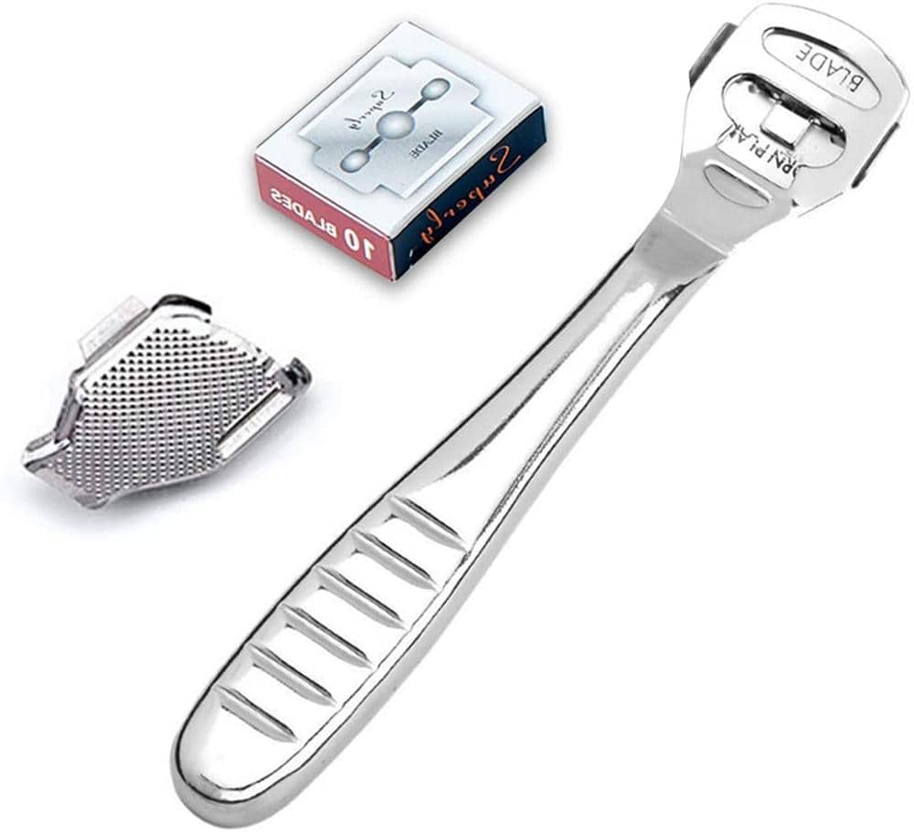Stainless Steel Foot Callus Shaver with 10 Blades - Quid Mart