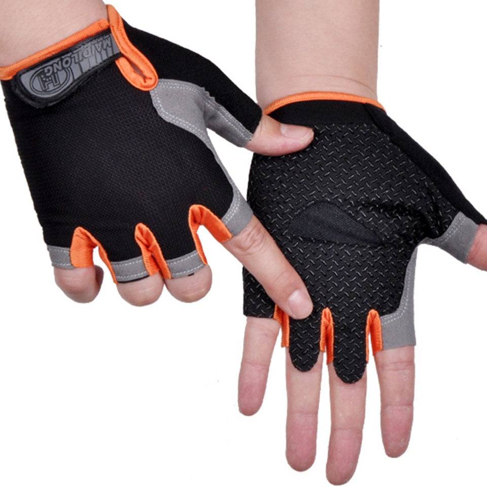 HOT Cycling Anti-slip Anti-sweat Men Women Half Finger Gloves Breathable Anti-shock Sports Gloves Bike Bicycle Glove - Quid Mart