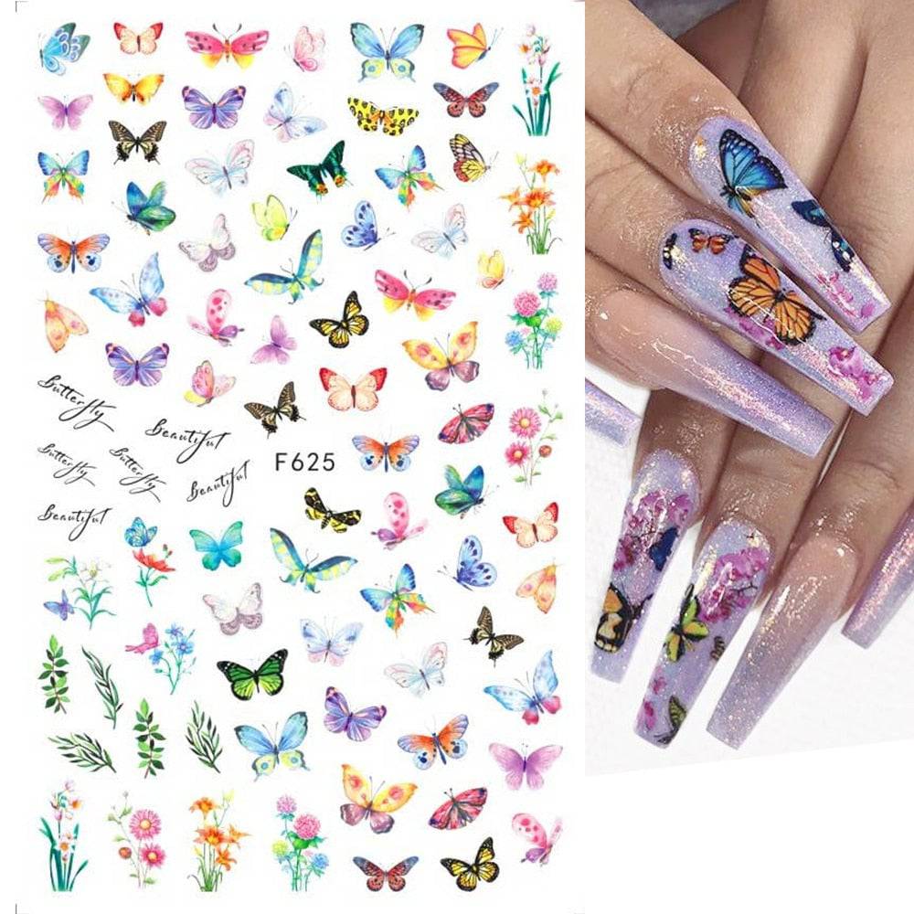 3D Valentine Sticker for Nails Cute Cartoon Lover Sliders for Nail Gang Girl DIY Design Decals Manicure Nail Art Decor GLF106 - Quid Mart