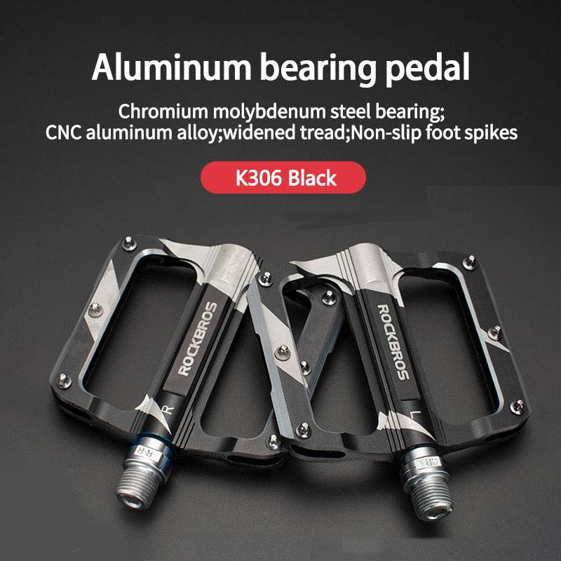 ROCKBROS Mountain Bike Bicycle Pedals Cycling Ultralight Aluminium Alloy 4 Bearings MTB Pedals Bicicleta Bike Pedals Flat BMX - Quid Mart