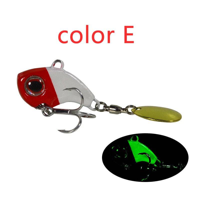 New Arrival 1PCS 9g/13g/16g/22g Metal VIB Fishing Lure Spinner Sinking Rotating Spoon Pin Crankbait Sequins Baits Fishing Tackle - Quid Mart