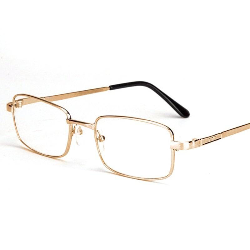 Square Full Frame Reading Glasses: Real Glass, Anti-Scratch, Various Diopters - Quid Mart