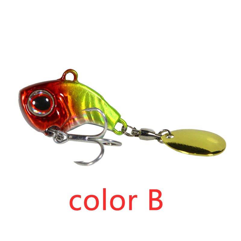 New Arrival 1PCS 9g/13g/16g/22g Metal VIB Fishing Lure Spinner Sinking Rotating Spoon Pin Crankbait Sequins Baits Fishing Tackle - Quid Mart