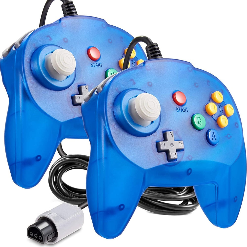 2-Pack N64 Controllers: Mini Joysticks for N64 Console - Plug & Play - Quid Mart