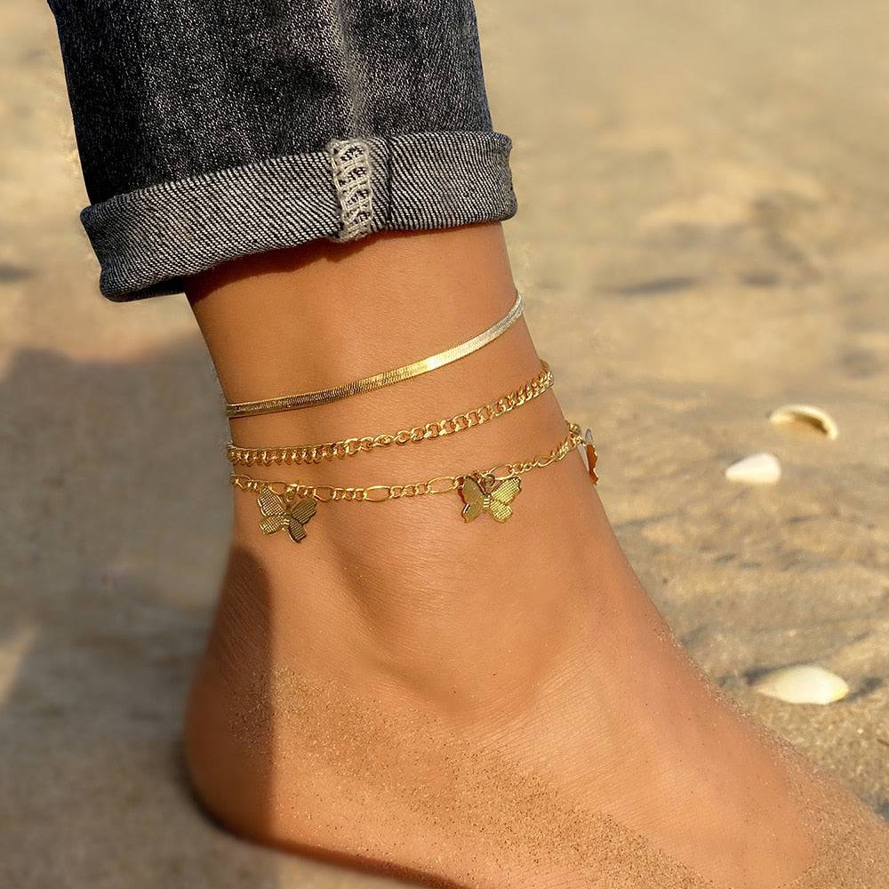 FNIO Bohemia Chain Anklets: 2023 Summer Foot Accessories - Quid Mart