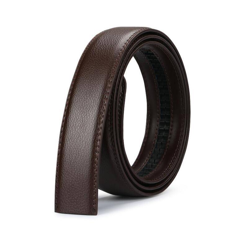 men's automatic buckle belts No Buckle Belt Brand Belt Men High Quality Male Genuine Strap Jeans Belt  free shipping 3.5cm belts - Quid Mart