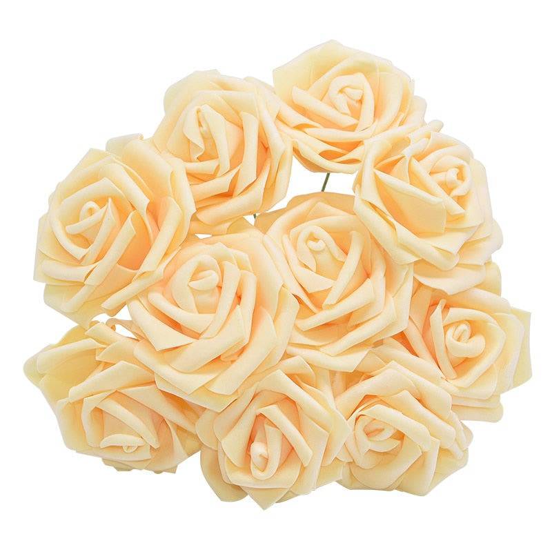 10/20/30Pcs 8cm Artificial PE Foam Rose Flowers Bridal Bouquets For Wedding Table Home Party Decorations DIY Scrapbook Supplies - Quid Mart