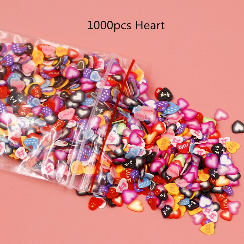 1000Pcs Mixed Animal Fruit Nail Art Resin Cake Heart UV Resin Epoxy Mold Filler For Diy Jewelry Making Tools - Quid Mart