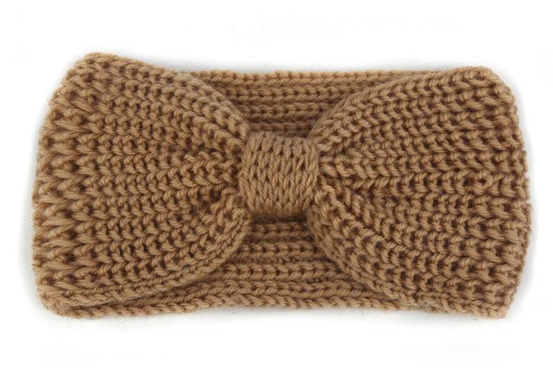 Knitted Knot Cross Headband - Women's Autumn Hair Accessories - Quid Mart