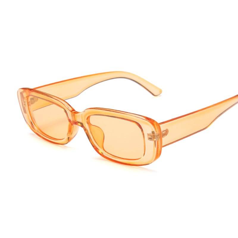 Luxury Brand Vintage Square Sunglasses: Small Rectangle, Gradient, Clear Mirror - Quid Mart