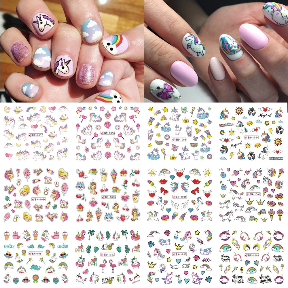 12pcs Valentines Manicure Love Letter Flower Sliders for Nails Inscriptions Nail Art Decoration Water Sticker Tips GLBN1489-1500 - Quid Mart