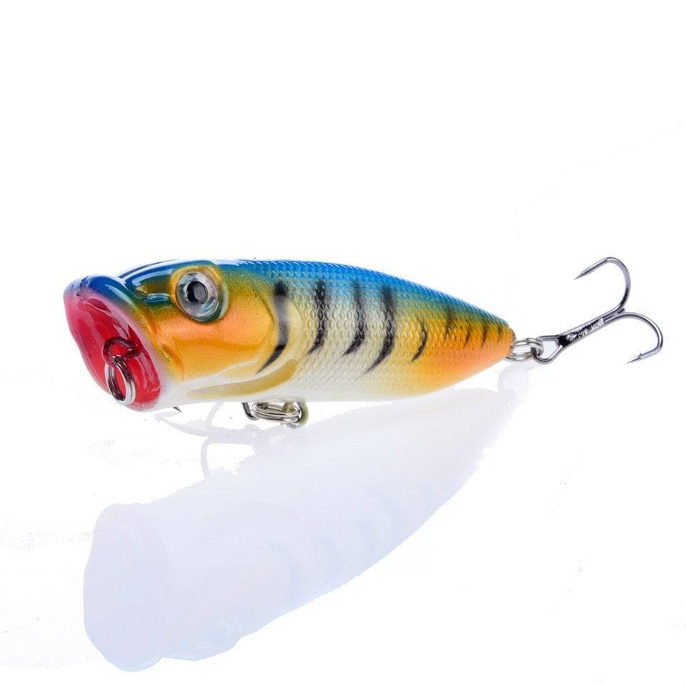 1pcs Fishing Lures Topwater Popper Bait 6.5cm 12g Hard Bait Artificial Wobblers Plastic Fishing Tackle with 6# Hooks - Quid Mart