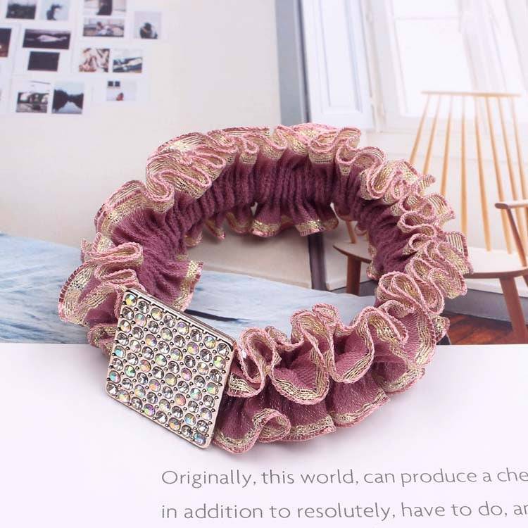 Korean Elegant Flower Scrunchies - Hair Accessories for Women - Quid Mart