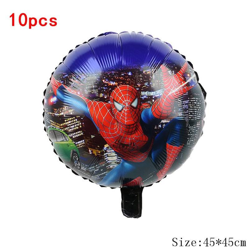 1set 3D Big Spider Super Hero Man Mylar Foil Balloon Number Foil Balloons Birthday Party Decoration Supplies Children's Gifts - Quid Mart