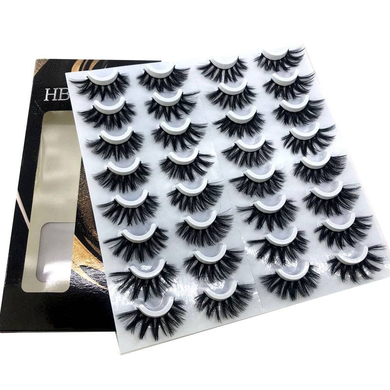 NEW 2-20 pairs 8-25mm fake Eyelashes 100% Mink Eyelashes Mink Lashes Natural Dramatic Volume Eyelashes Extension False Eyelashes - Quid Mart