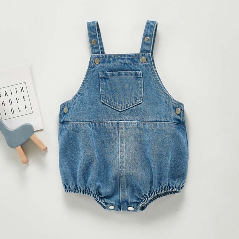 2023 Spring Baby Denim Overalls: Kids Korean Fashion Jumpsuit - Quid Mart