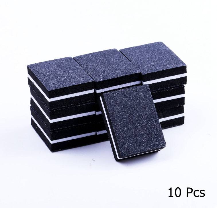 10/25/50pcs lot Double-sided Mini Nail File Blocks Colorful Sponge Nail Polish Sanding Buffer Strips Polishing Manicure Tools - Quid Mart